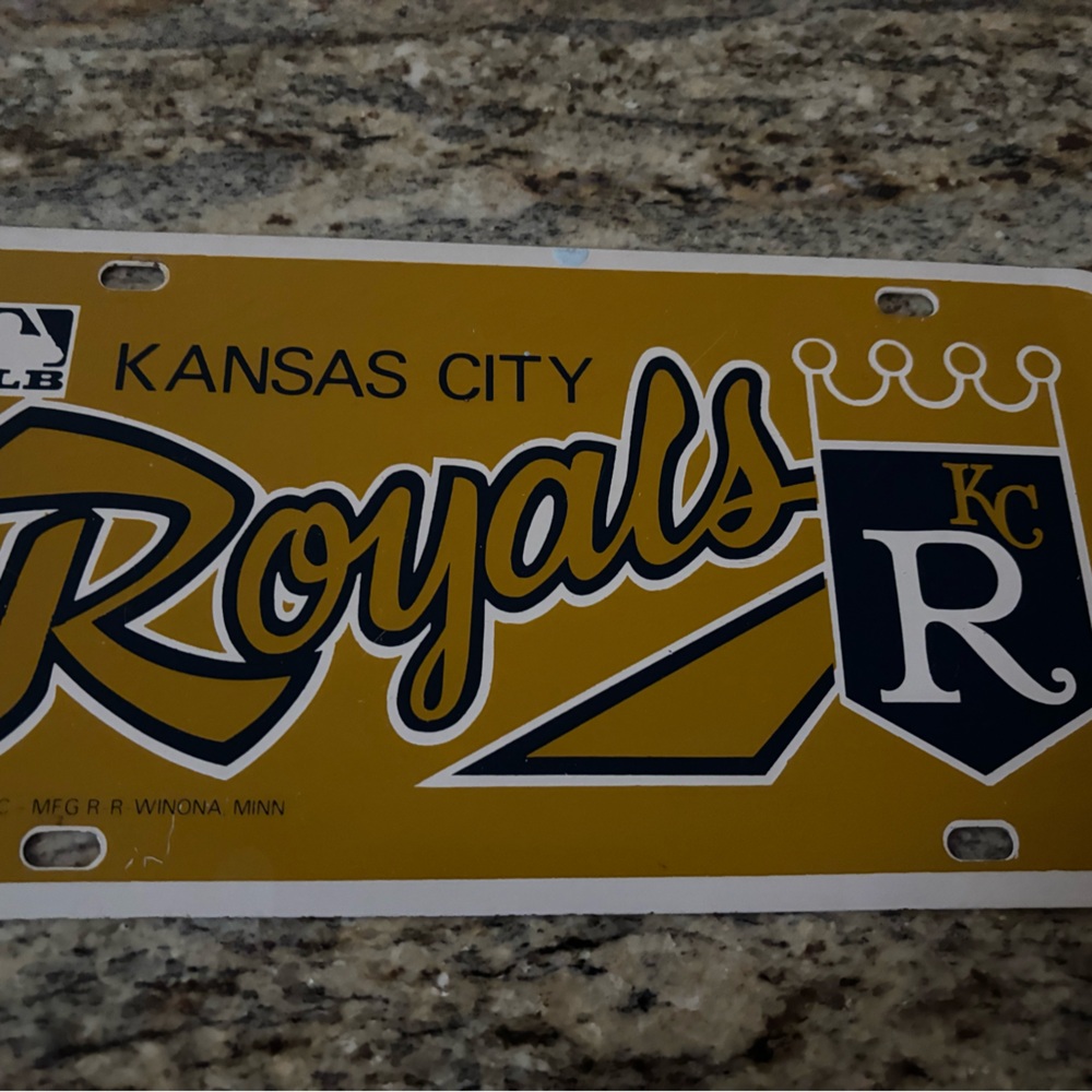 Inaugural metal royals license plate 1969